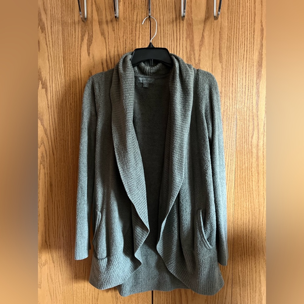 Barefoot Dreams Women's Green/Grey Cardigan